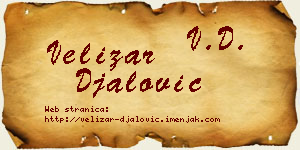 Velizar Đalović vizit kartica